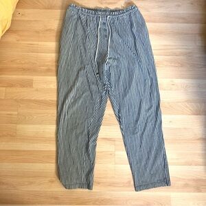 ⚡️3 for 25⚡️ Liz Claiborne Liz & Co Blue White Striped Cotton Pants Women’s M